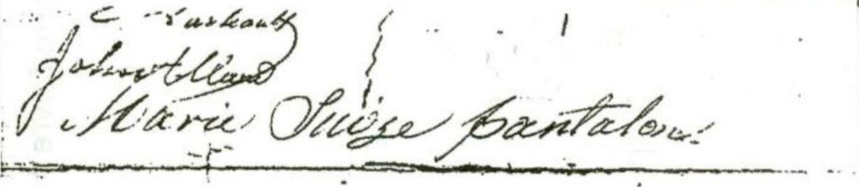 signature de Marie Suize Pantalon